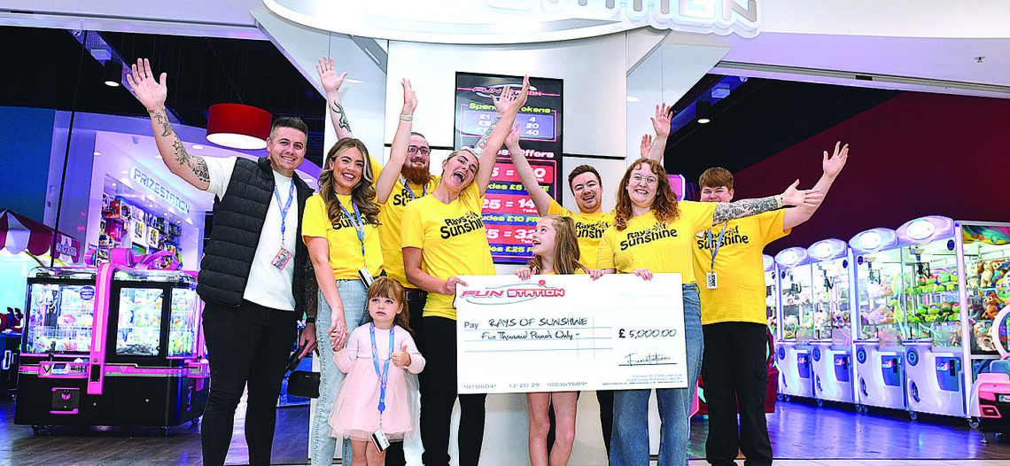 Funstation dona 5.000 Sterline all’organizzazione “Rays of Sunshine”